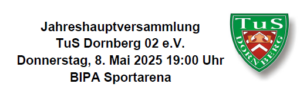 Mehr über den Artikel erfahren Einladung zur Jahreshauptversammlung 8.Mai 2025 19:00 Uhr