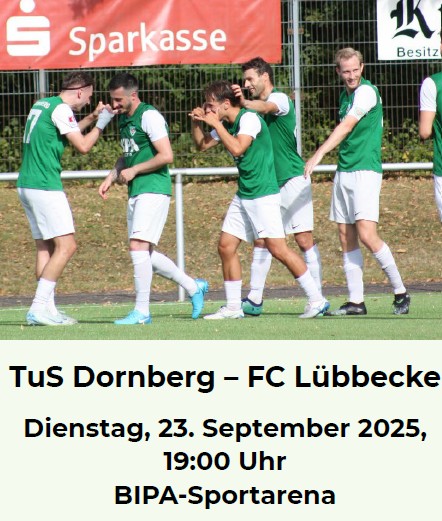 Du betrachtest gerade TuS Dornberg – FC Lübbecke am Dienstag, den 23.9.2025 um 19:00 Uhr
