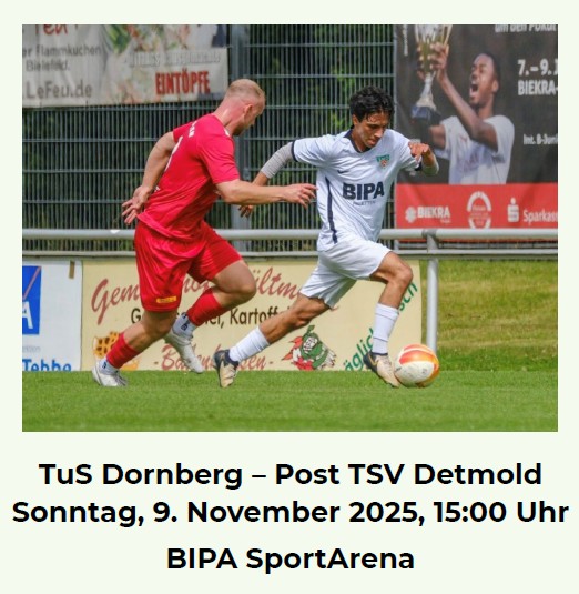 Du betrachtest gerade TuS Dornberg – Post TSV Detmold