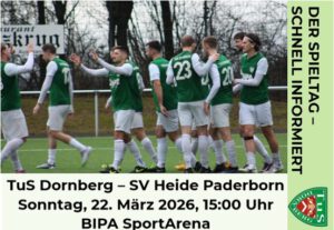 Mehr über den Artikel erfahren 21. Spieltag TuS Dornberg SV Heide Paderborn