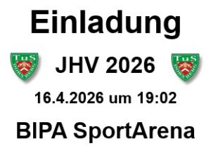 Mehr über den Artikel erfahren Einladung zur Jahreshauptversammlung 2026